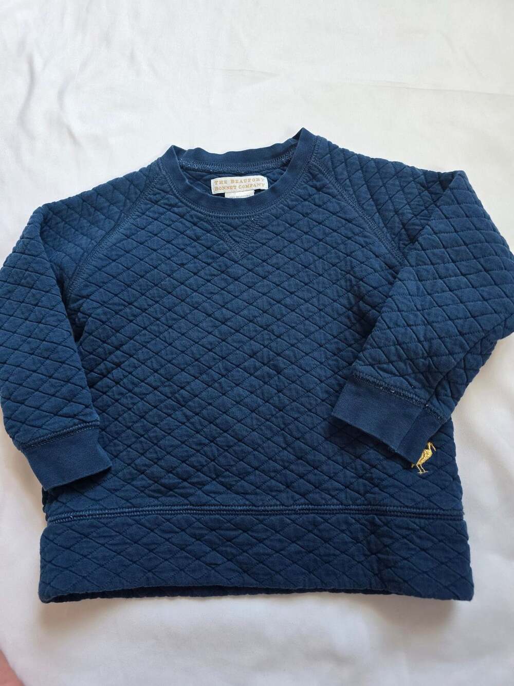 The Beaufort Bonnet Company Quilted Sweatshirt Navy Blue